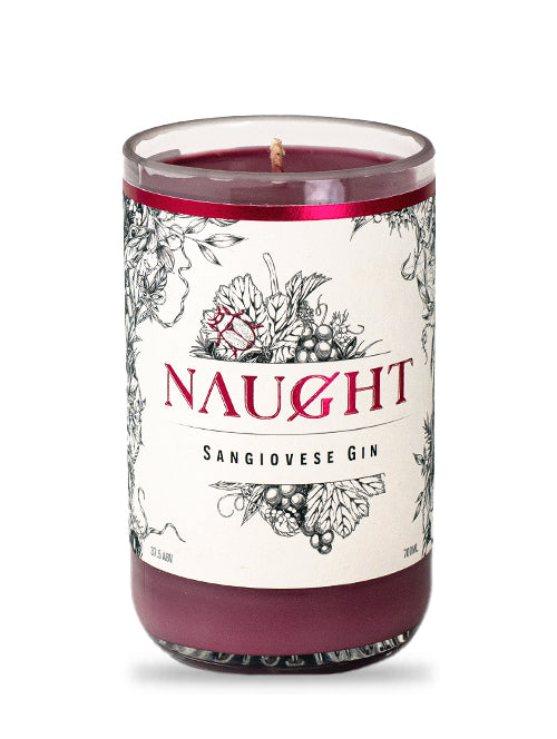 BoozyCandlez Naught Sangiovese Gin Candle