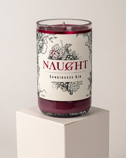 BoozyCandlez Naught Sangiovese Gin Candle