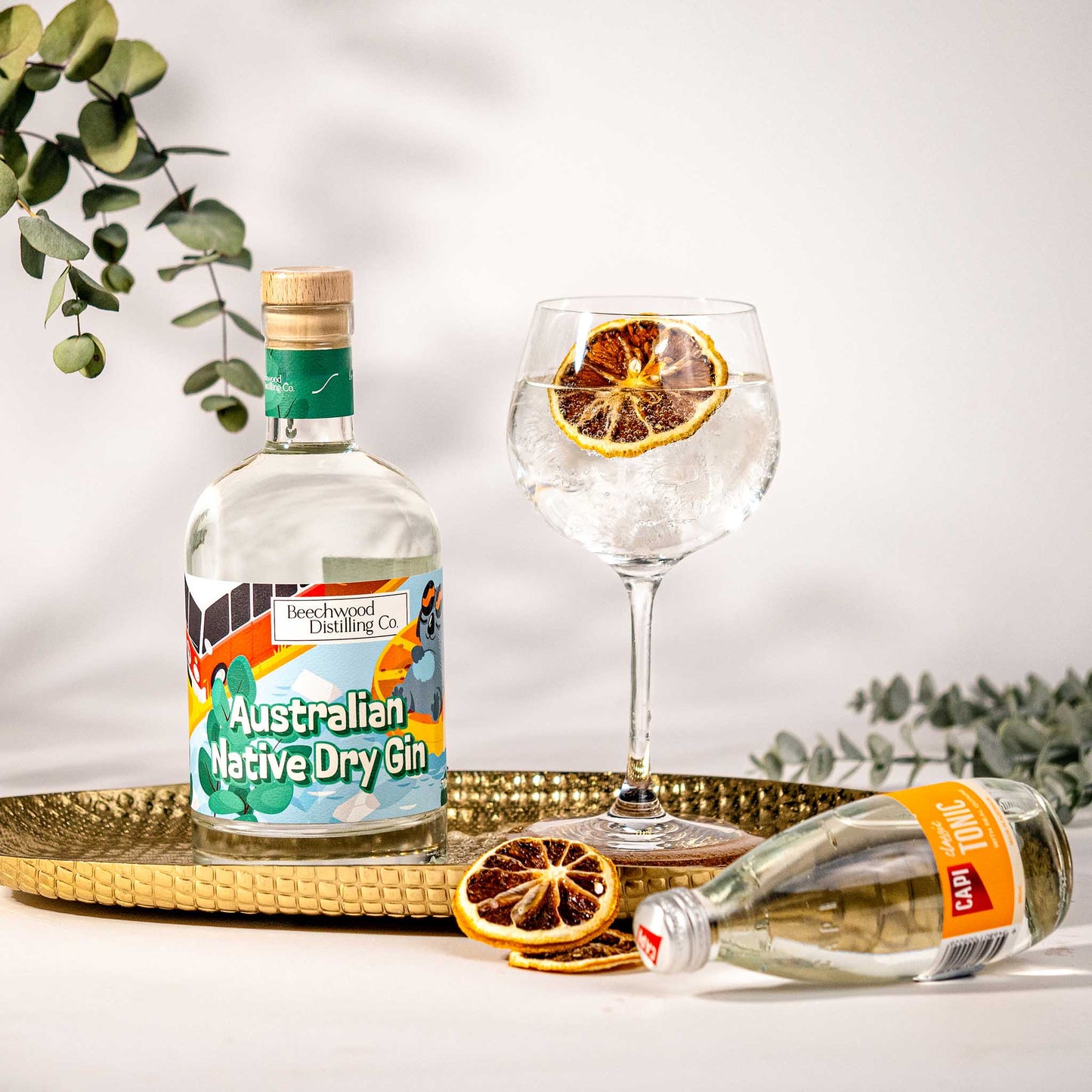 Native Australian Dry Gin + Stemmed Glasses