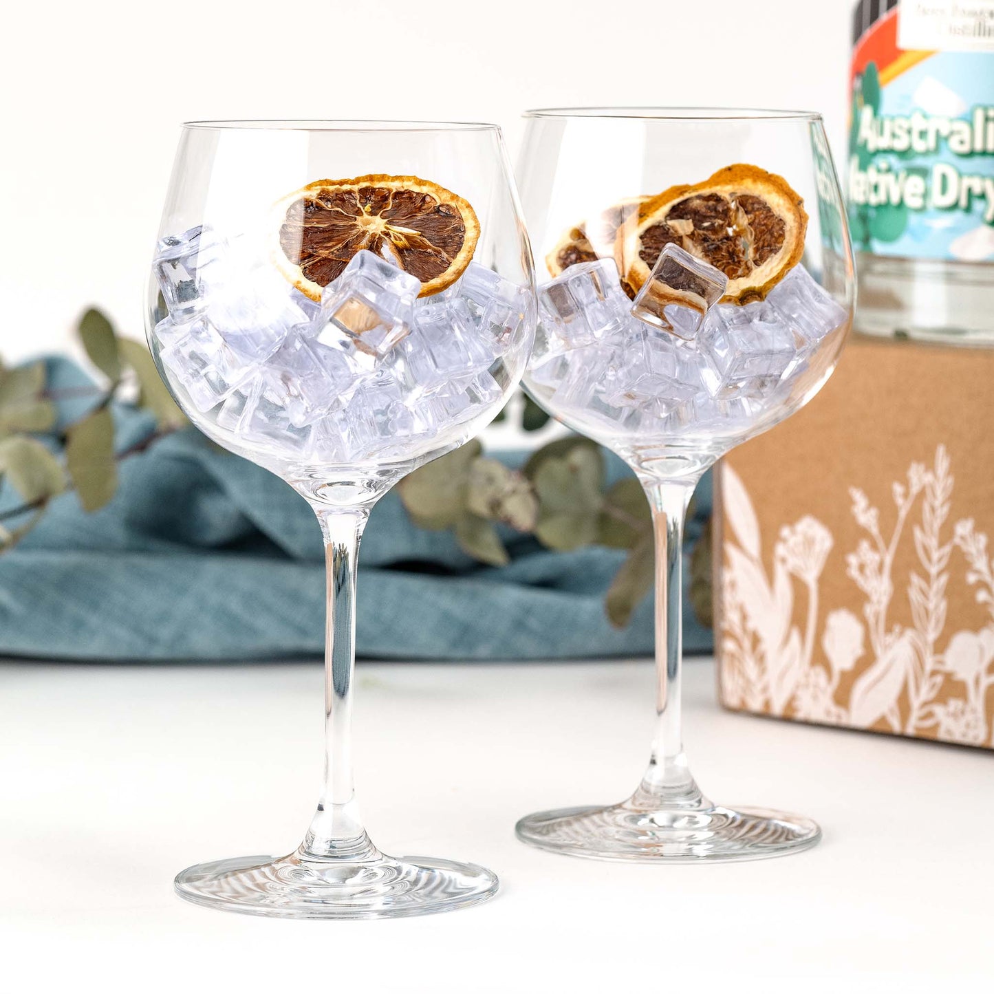 Native Australian Dry Gin + Stemmed Glasses