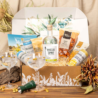 January Gin Gift Box + Stemmed Gin Glasses