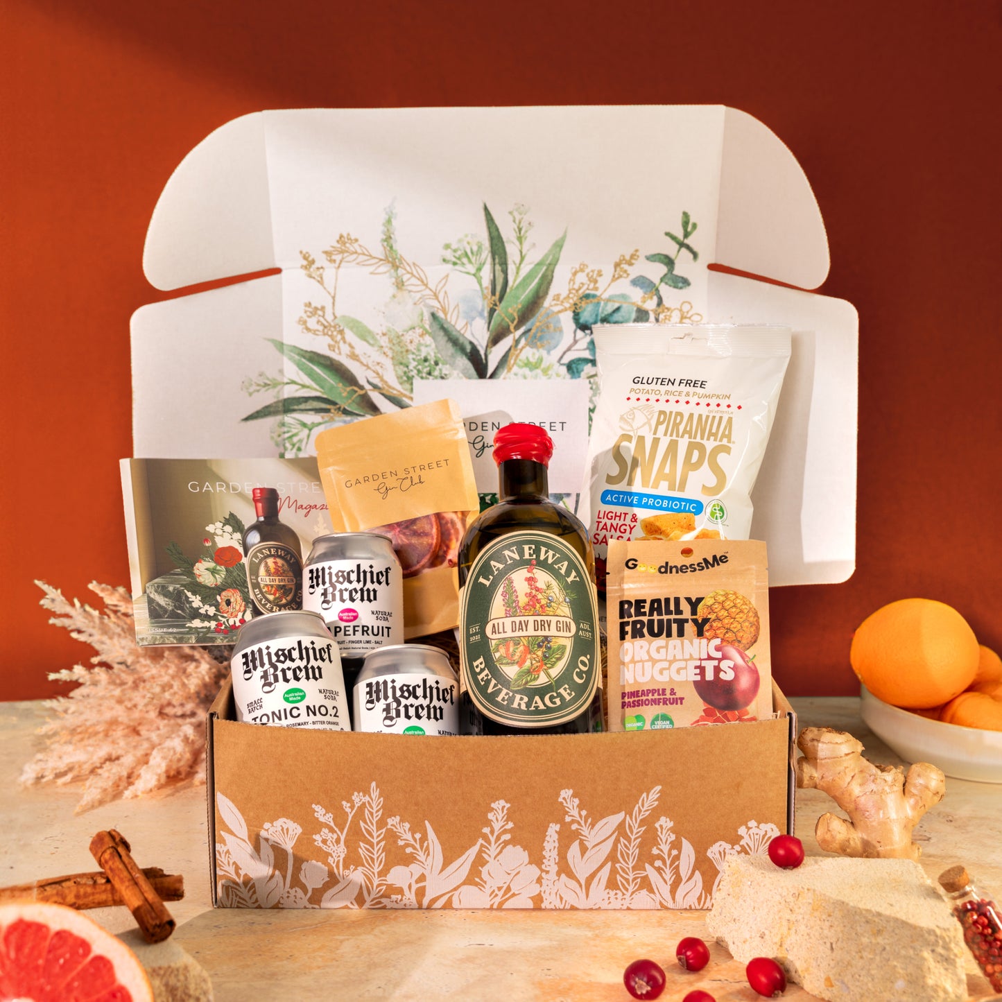 March Gin Gift Box + Stemmed Gin Glasses